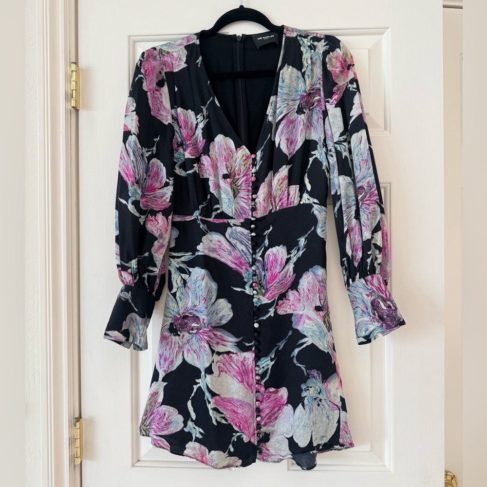 The Kooples Floral v-neck button-down dress - Picture 3 of 7